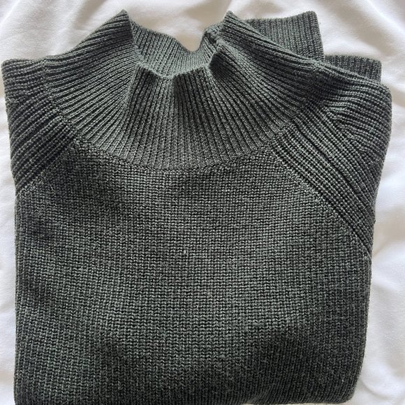 Eileen Fisher | Superfine Merino Wool Turtleneck Raglan Sweater | Ivy | Petite M - Picture 10 of 10